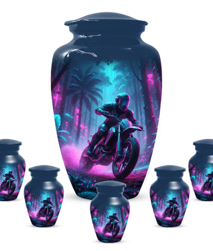 Dirt Bike Urn for Ashes - Personalized Motocross Memorial for Dad | Motorcycle Cremation Urns for Father
