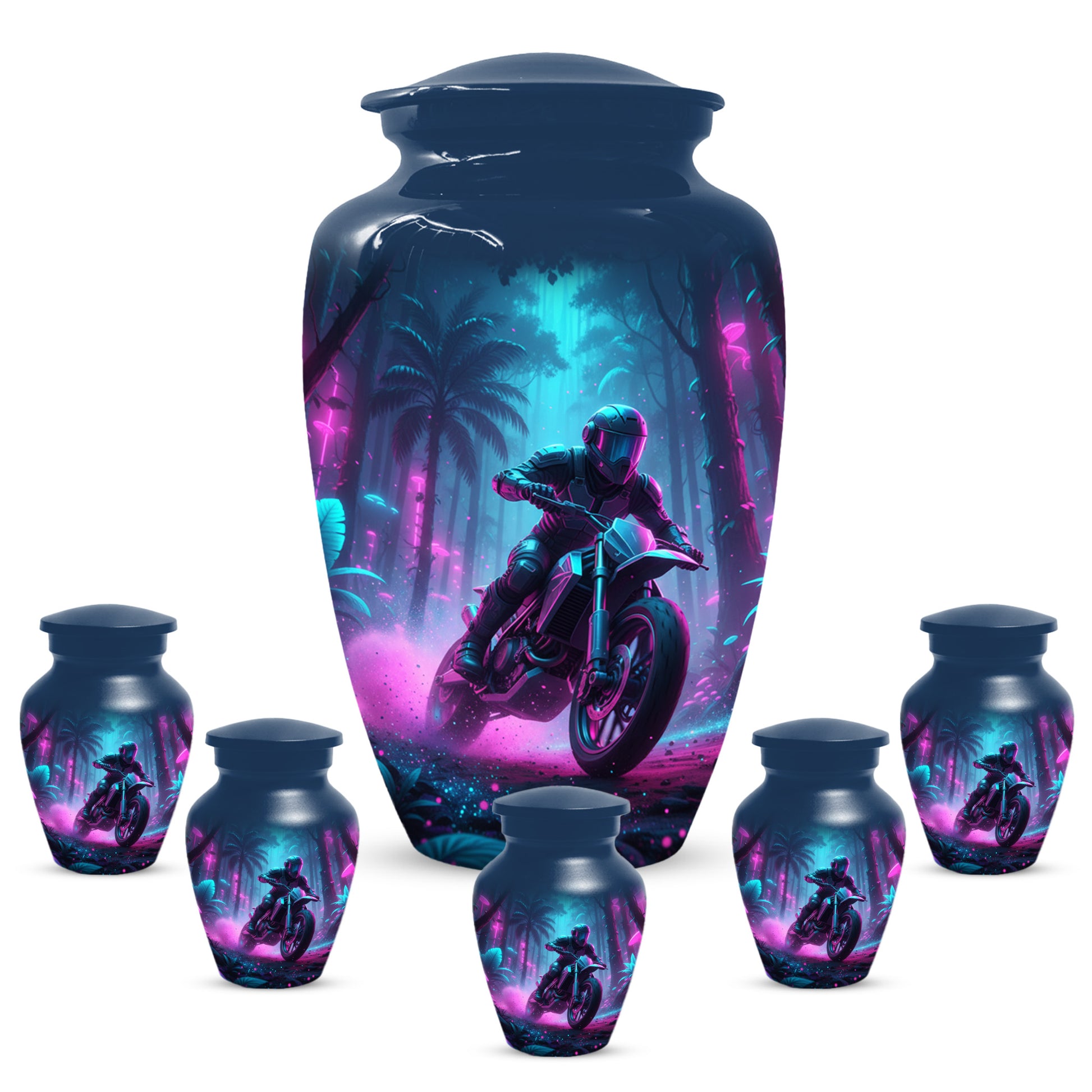 Dirt Bike Urn for Ashes - Personalized Motocross Memorial for Dad | Motorcycle Cremation Urns for Father