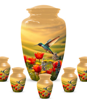 Hummingbird Urn for Mom – Custom Floral Cremation Urns for Ashes