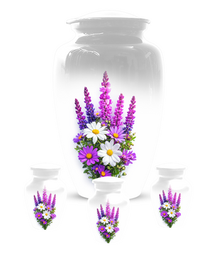 Wildflower Urn for Ashes, Custom Floral Cremation Urn for Mom