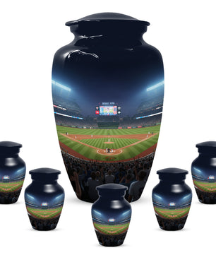 Baseball Stadium Adult Urn for Human Ashes | Personalized Baseball Cremation Urn for Men & Dad