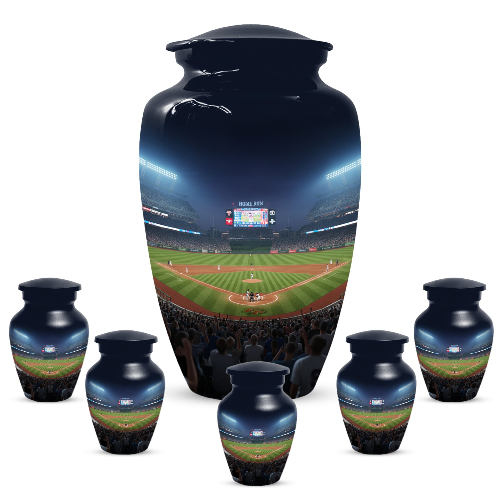 Baseball Stadium Adult Urn for Human Ashes | Personalized Baseball Cremation Urn for Men & Dad