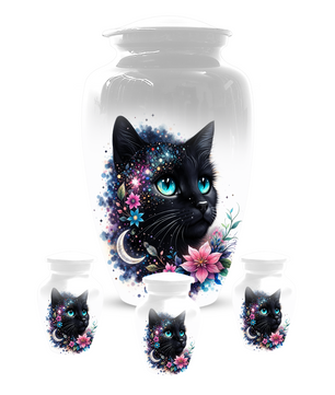 Black Cat Urn for Ashes, Custom Cat Memorial Urn, Pet Cremation Urn