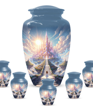 Heaven Stairway Urn for Mom – Custom Angel Memorial Cremation Urn for Ashes
