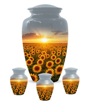 Sunflower Urn for Ashes, Custom Cremation Urn, Memorial Urn for Mom