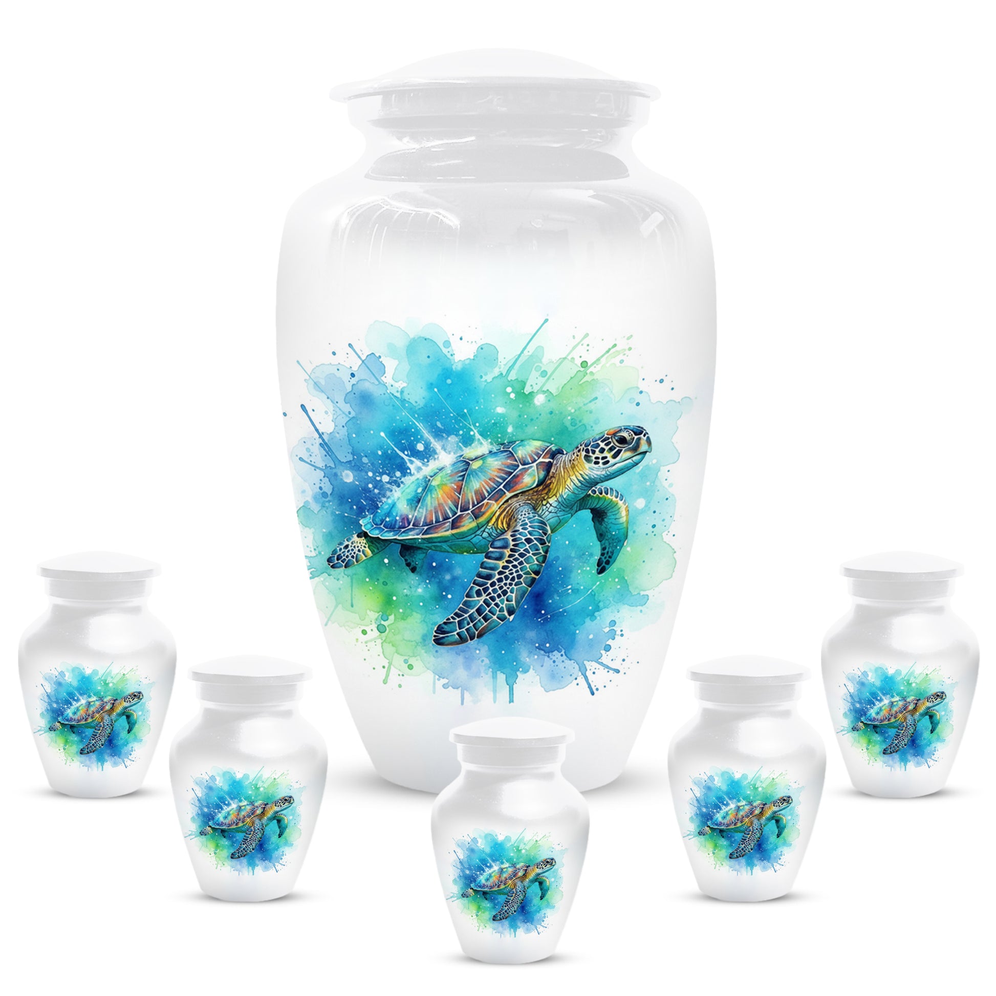 Turtle Urn for Human Ashes | Peaceful Turtle Adult Cremation Urn & Nature Memorial