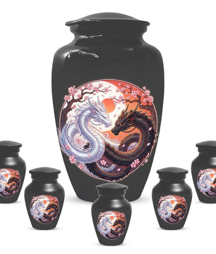 Yin Yang Dragon Urn – Custom Dragon Cremation Urns for Ashes|  Memorial Keepsake for Mom &Dad