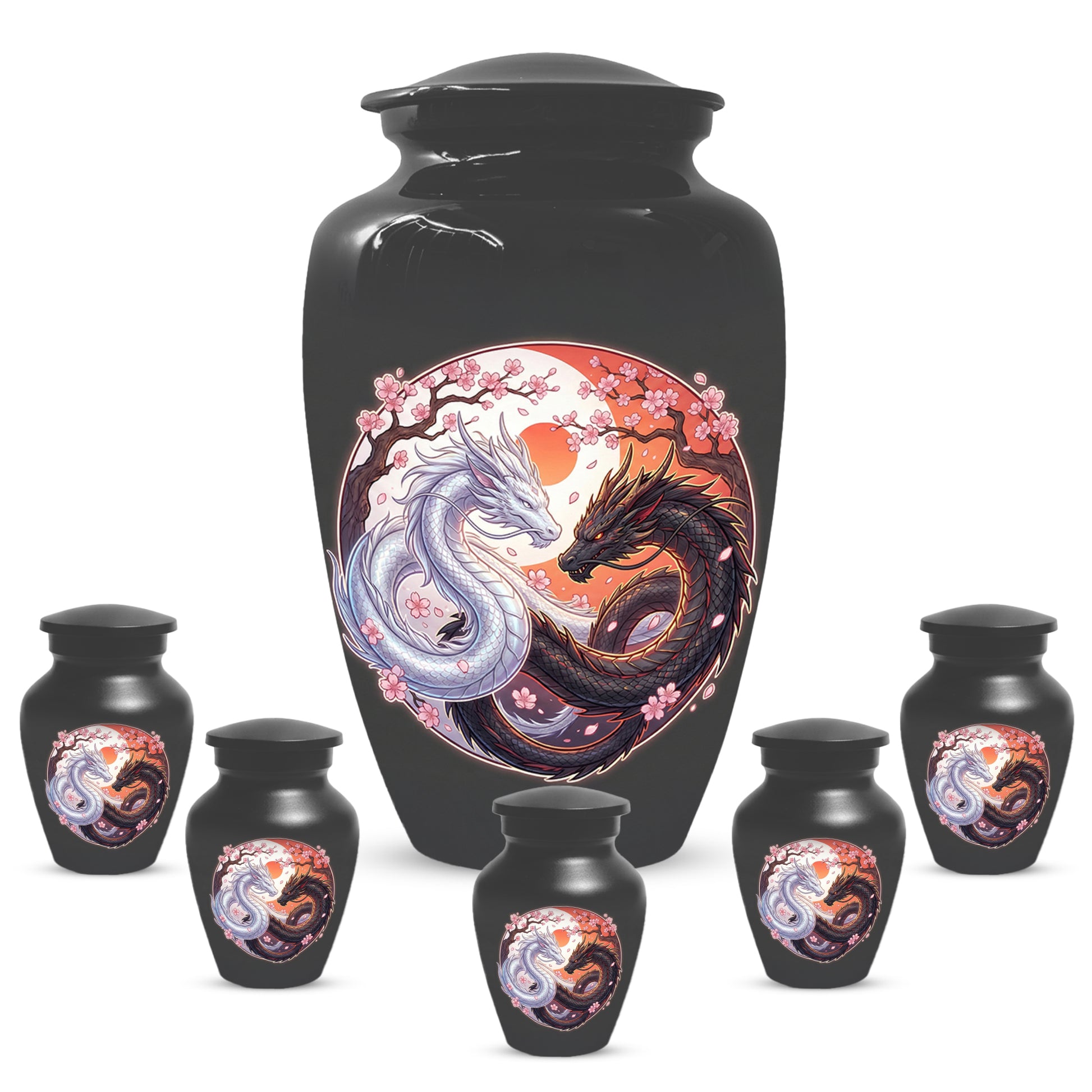Yin Yang Dragon Urn – Custom Dragon Cremation Urns for Ashes|  Memorial Keepsake for Mom &Dad