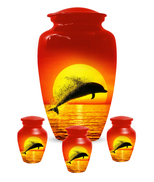 Dolphin Urn for Ashes | Adult Cremation Urn | Custom Memorial Urn for Human Ashes