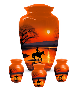 Cowboy Urn for Ashes | Western Cremation Urn for Dad
