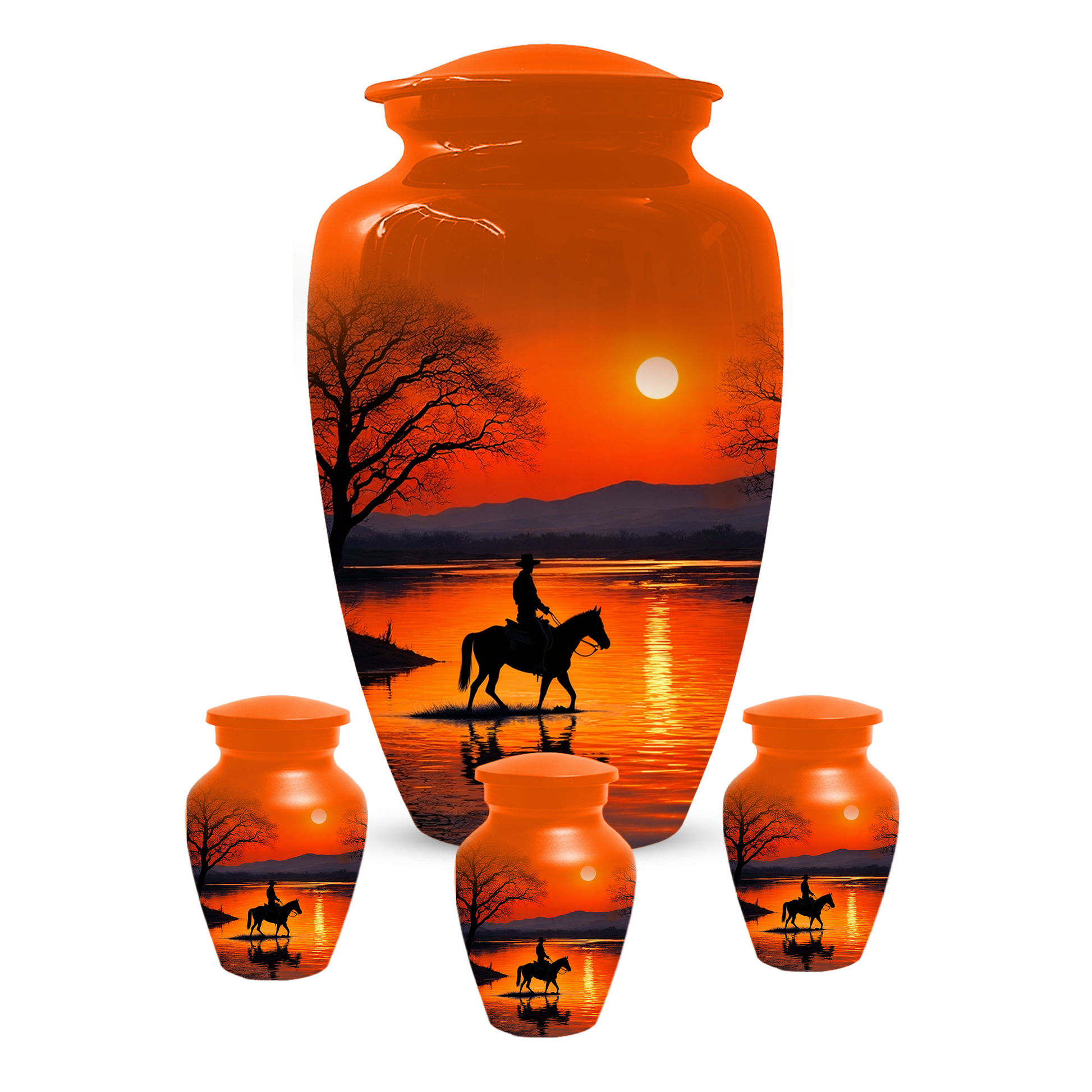 Cowboy Urn for Ashes | Western Cremation Urn for Dad