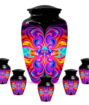 Abstract Colorful Cremation Urns for Ashes – Custom Adult Memorial Urn