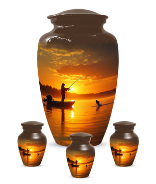 Fishing Urn for Human Ashes | Gone Fishing Cremation Urn for Dad