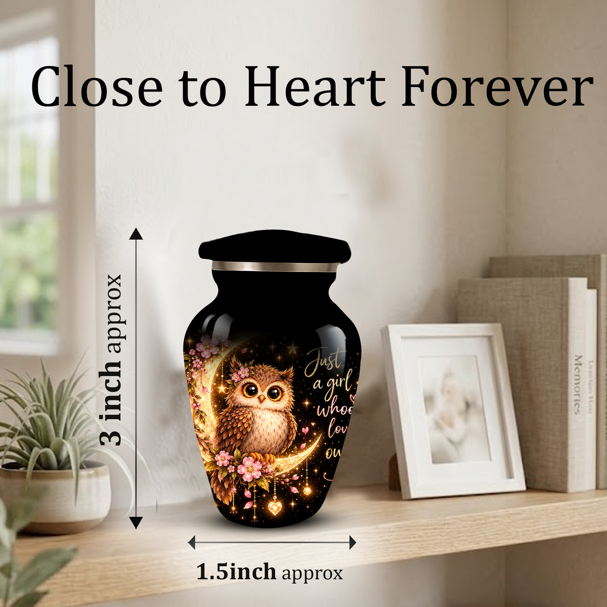 Owl Cremation Urn for Ashes | Personalized Owl Memorial Urn | Cute Bird Funeral Urn