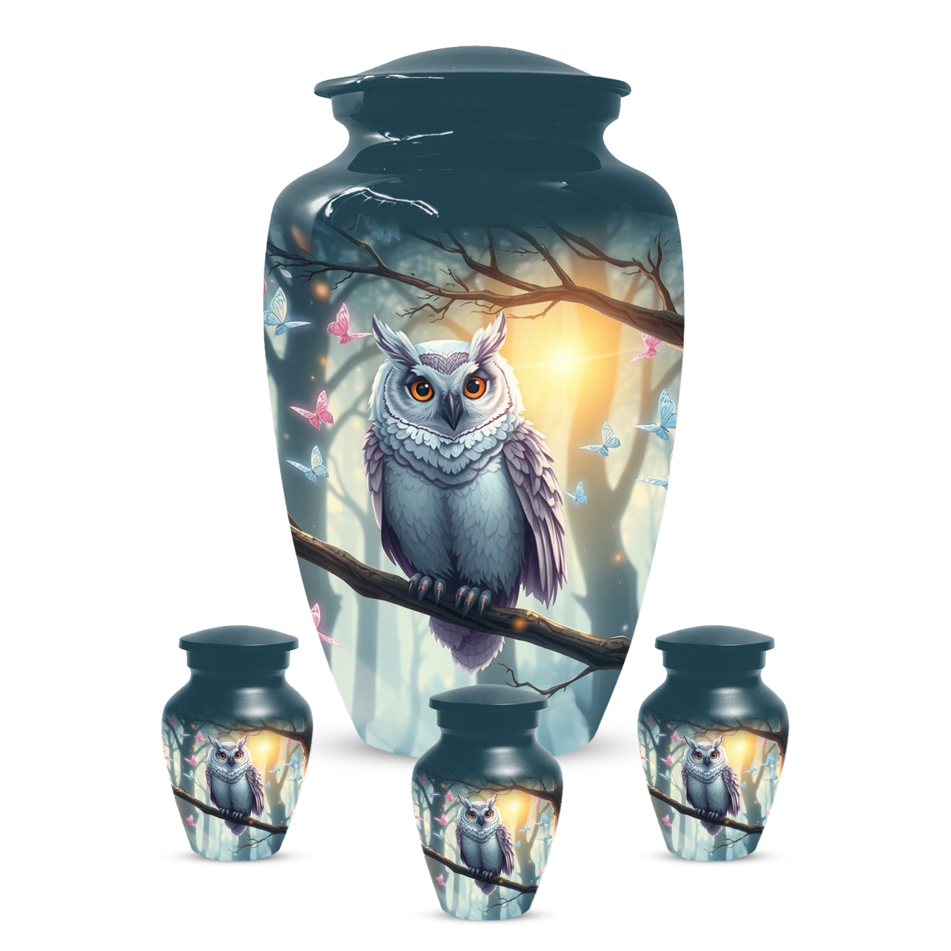 Personalized Owl Urn for Mom – Custom Owl Cremation Urn for Ashes