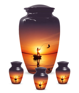 Fishing Urn for Human Ashes | Fishing Cremation Urn for Dad, Men