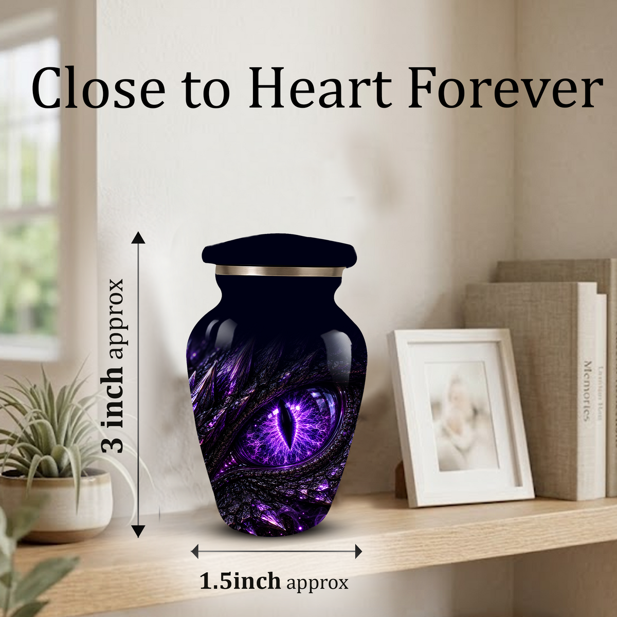 Dragon Eye Cremation Urn for Ashes | Personalized Dragon Urn | Fantasy Adult Memorial Urn