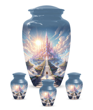 Heaven Stairway Urn for Mom – Custom Angel Memorial Cremation Urn for Ashes