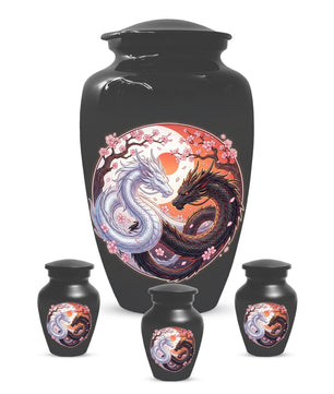 Yin Yang Dragon Urn – Custom Dragon Cremation Urns for Ashes|  Memorial Keepsake for Mom &Dad