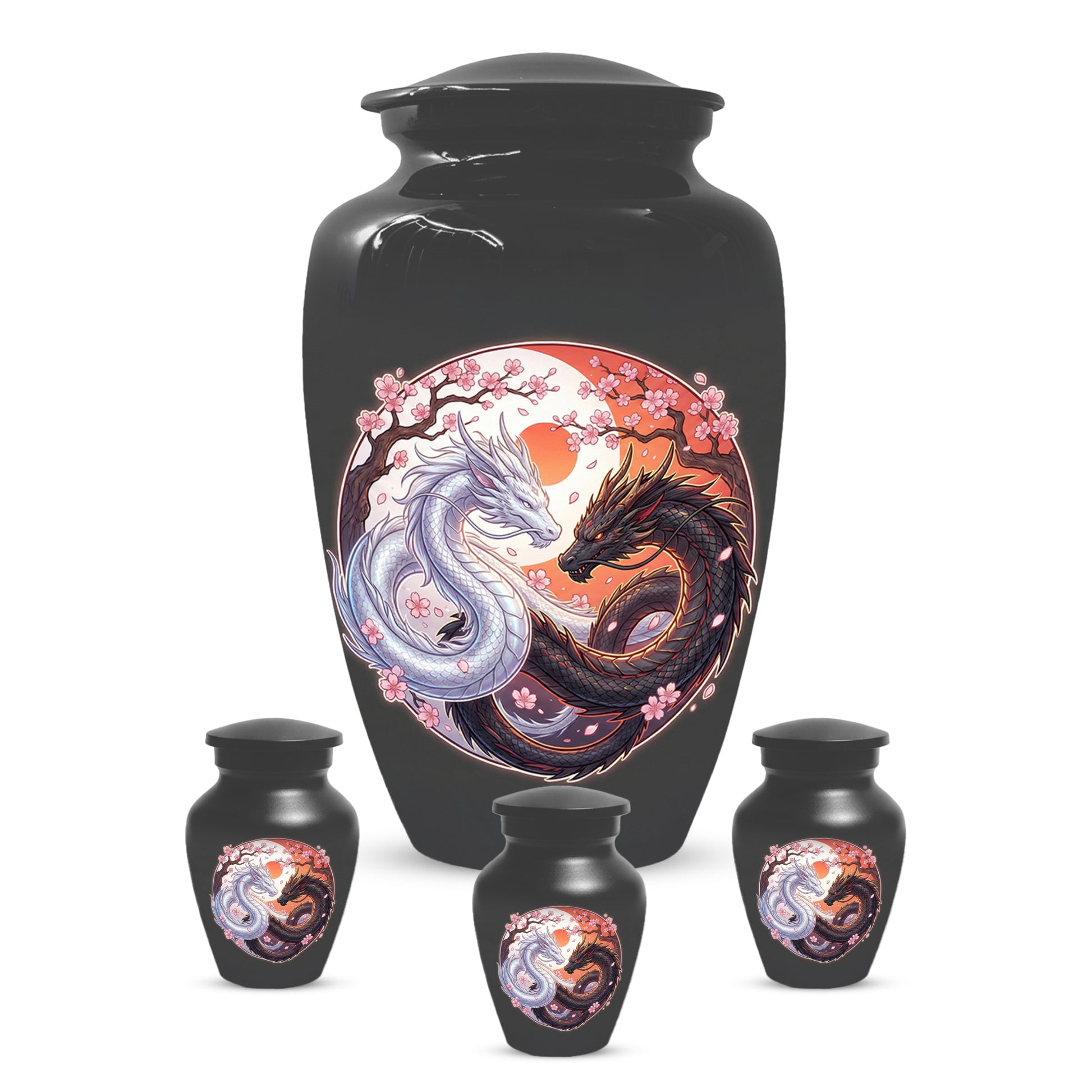 Yin Yang Dragon Urn – Custom Dragon Cremation Urns for Ashes|  Memorial Keepsake for Mom &Dad