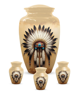 Native Urn for Human Ashes | Native American Inspired Adult Cremation Urn Memorial