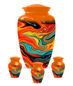 Abstract Art Cremation Urn for Ashes – Custom Colorful Memorial Urns for Men & Women