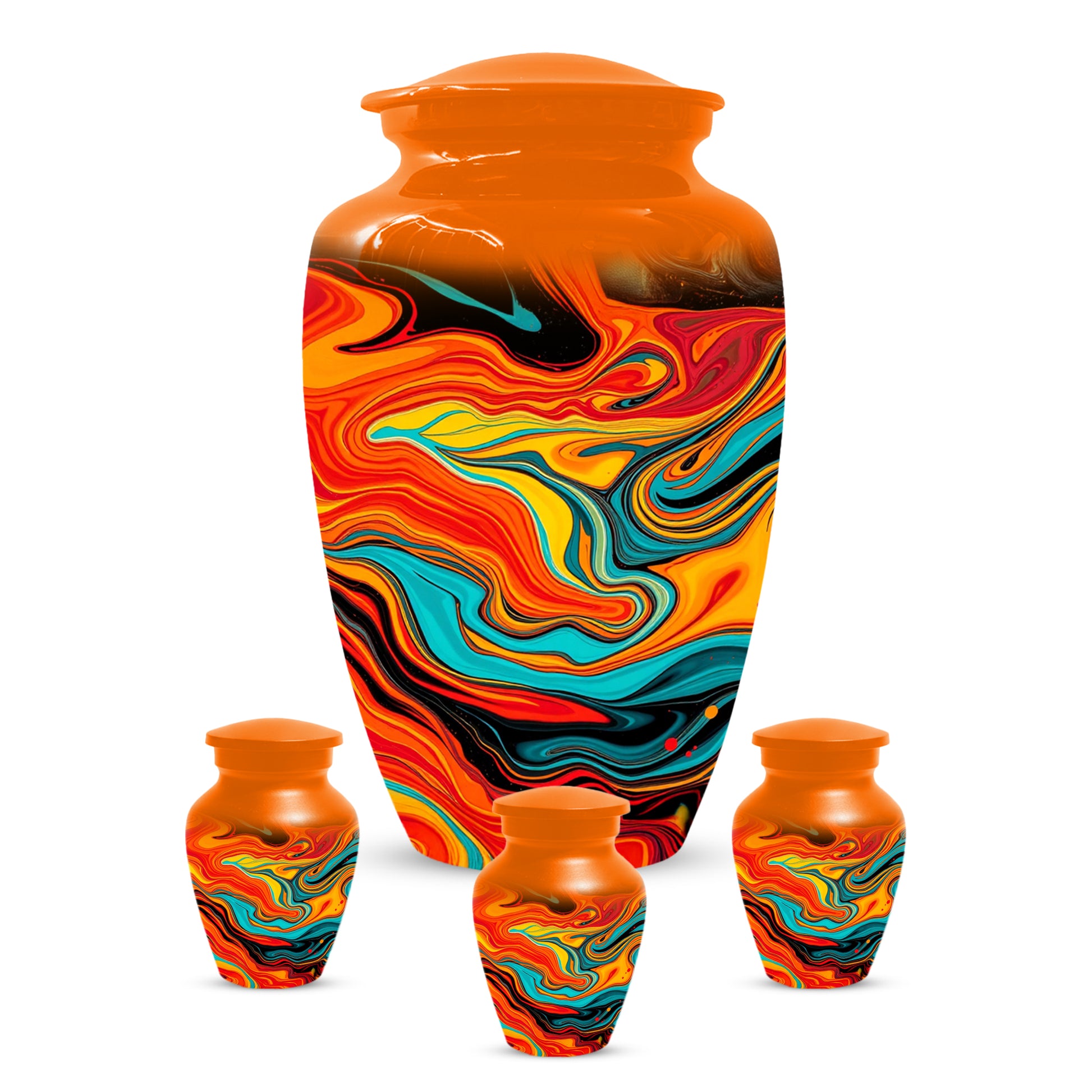 Abstract Art Cremation Urn for Ashes – Custom Colorful Memorial Urns for Men & Women