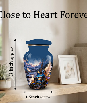 Personalized Guitar Cremation Urn for Ashes, Musical Tribute Urn for Human Ashes
