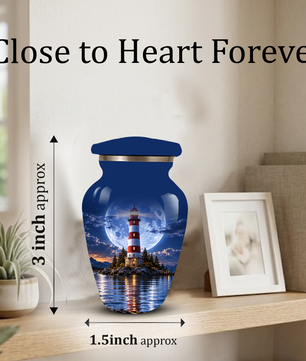 Lighthouse Adult Cremation Urn for Ashes | Ocean Memorial Urn | Personalized Adult Urn for Human Ashes
