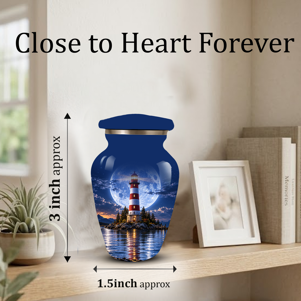 Lighthouse Adult Cremation Urn for Ashes | Ocean Memorial Urn | Personalized Adult Urn for Human Ashes