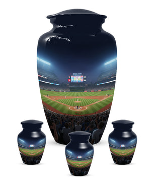 Baseball Stadium Adult Urn for Human Ashes | Personalized Baseball Cremation Urn for Men & Dad