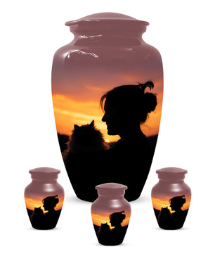 Personalized Cat Urn for Ashes | Custom Metal Pet Memoria