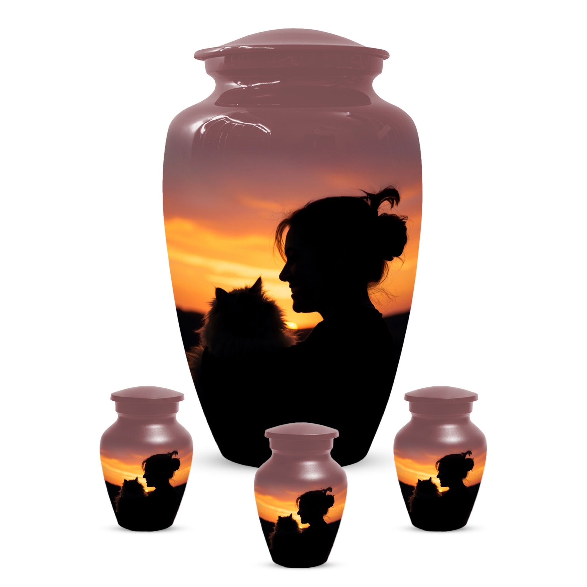 Personalized Cat Urn for Ashes | Custom Metal Pet Memoria