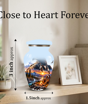 Personalized Adult Cremation Urn for Ashes, Native American Eagle Memorial Urn