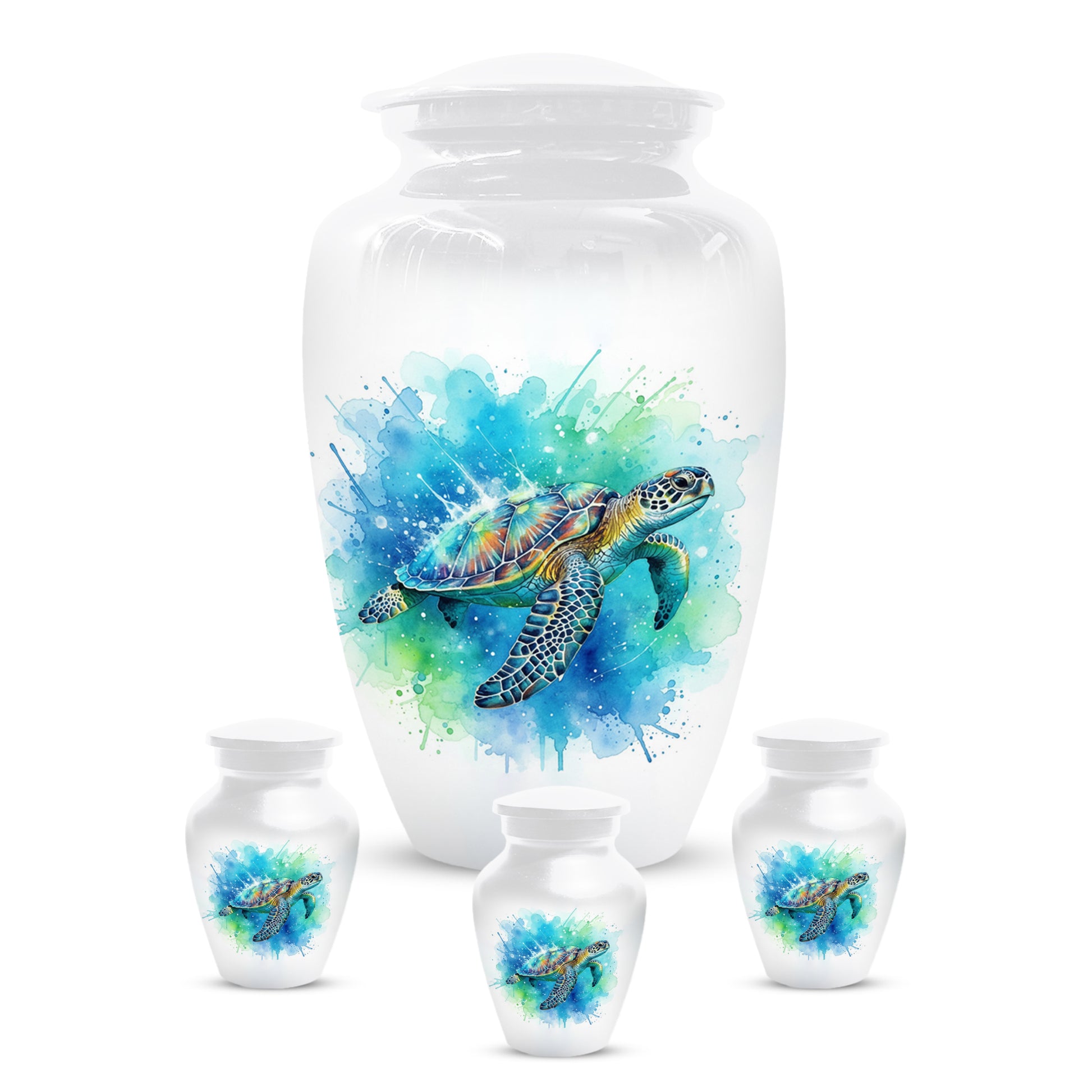 Turtle Urn for Human Ashes | Peaceful Turtle Adult Cremation Urn & Nature Memorial