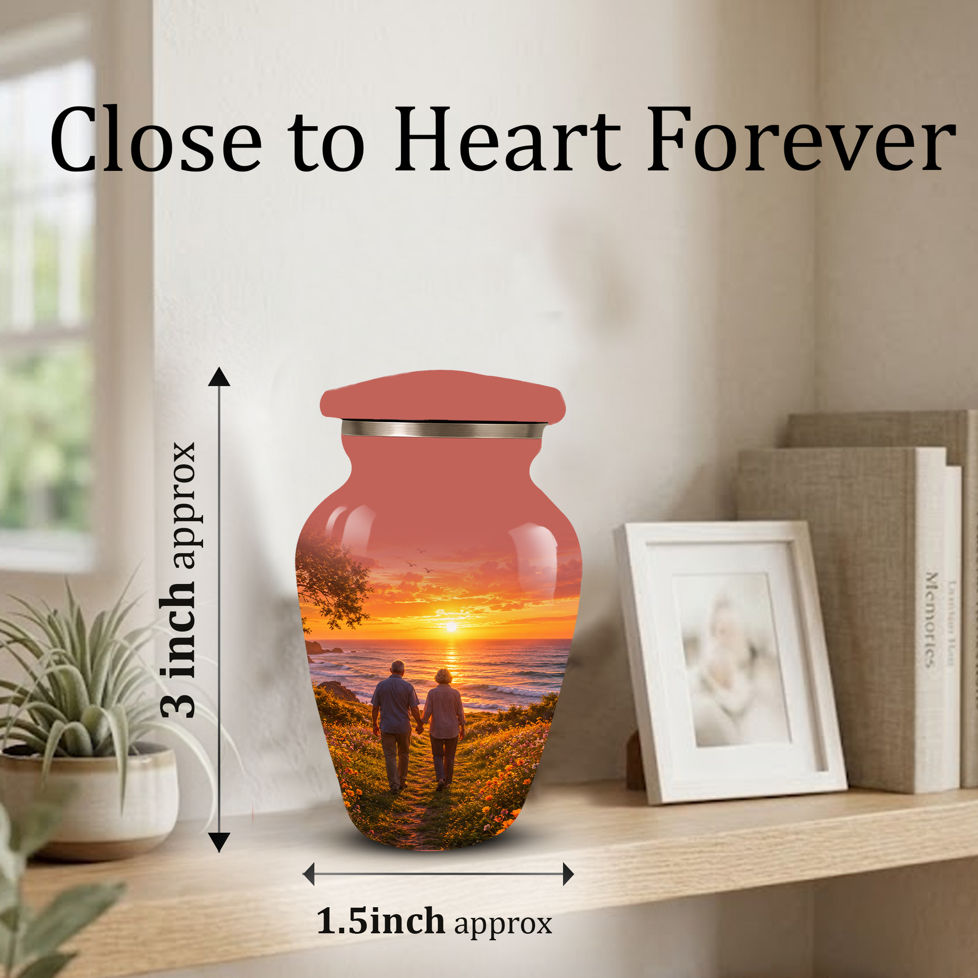 Extra Large Cremation Urn For Couples Ashes - Custom Companion Urns For Mom and Dad
