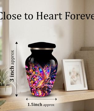 Personalized Adult Cremation Urn for Ashes, Jeweled Butterfly Memorial Urn, Custom Butterfly Urn