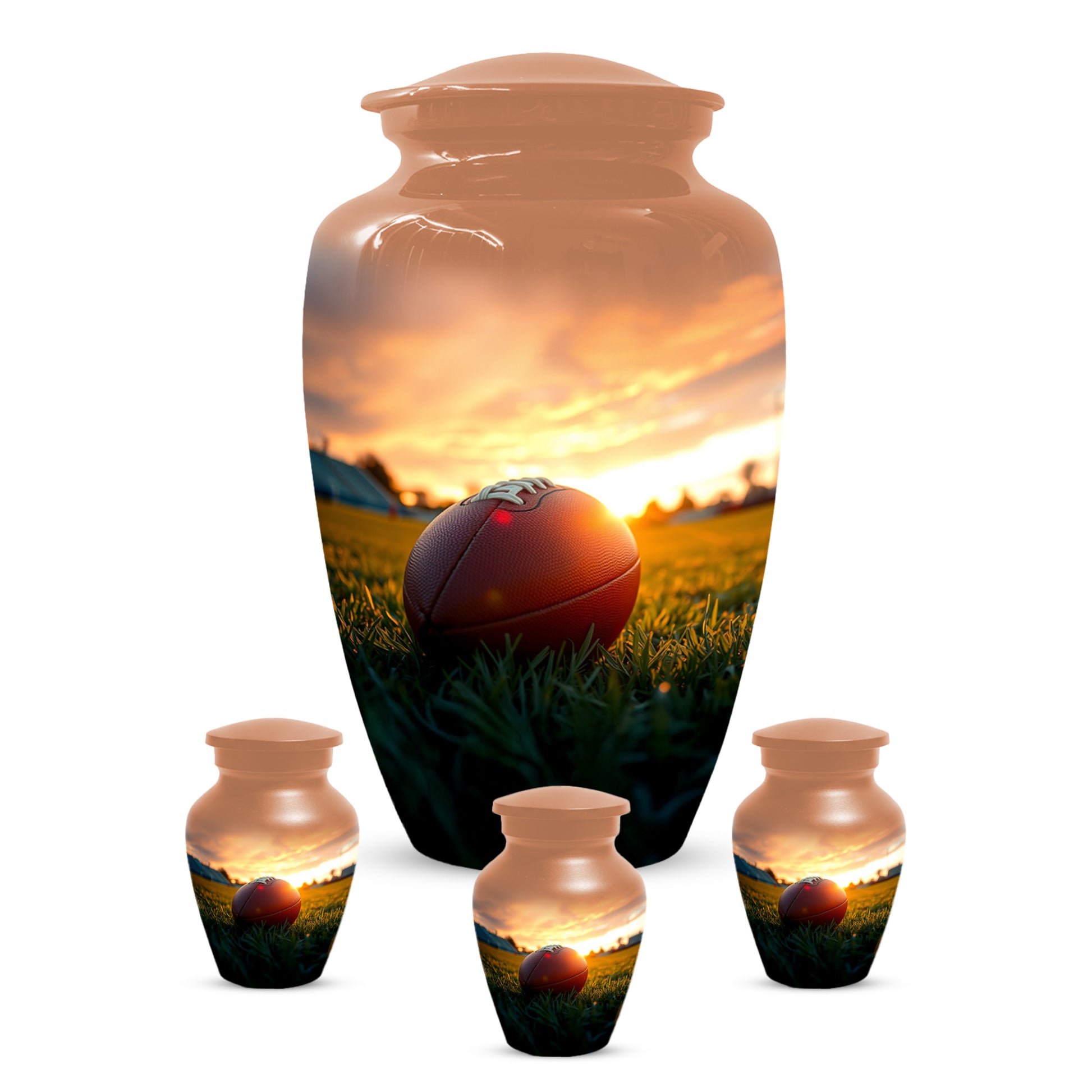 Football Urn for Dad – Custom Football Cremation Urns for Ashes |  Sports Memorial  Keepsake for Father,