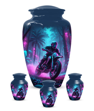 Dirt Bike Urn for Ashes - Personalized Motocross Memorial for Dad | Motorcycle Cremation Urns for Father