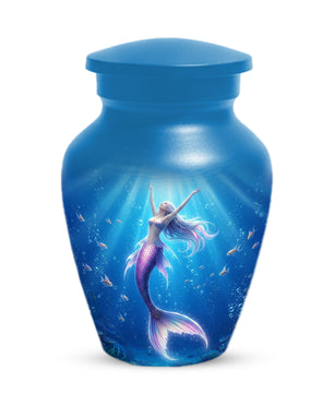 Ocean Mermaid Urn for Mom – Personalized  Memorial Urns for Female