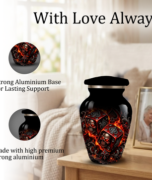 Skull Dice Cremation Urn for Ashes | Personalized Adult Memorial Urn