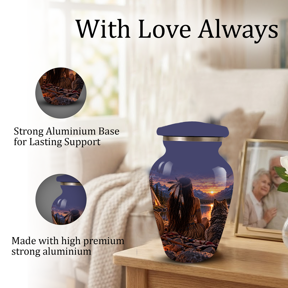 Adult Cremation Urn for Ashes | Personalized Adult Urn | Handmade Memorial Urn