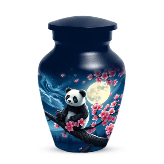 Panda Moon Urn for Ashes - Personalized Cherry Blossom Memorial for Mom | Cremation Urns for Mother
