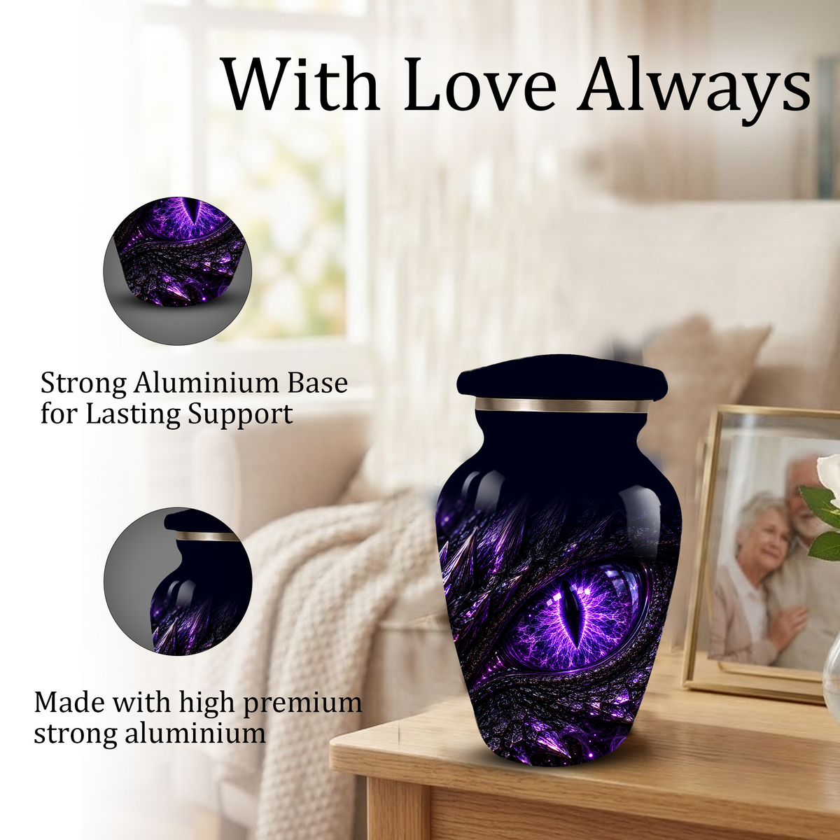 Dragon Eye Cremation Urn for Ashes | Personalized Dragon Urn | Fantasy Adult Memorial Urn