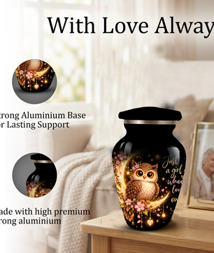 Owl Cremation Urn for Ashes | Personalized Owl Memorial Urn | Cute Bird Funeral Urn