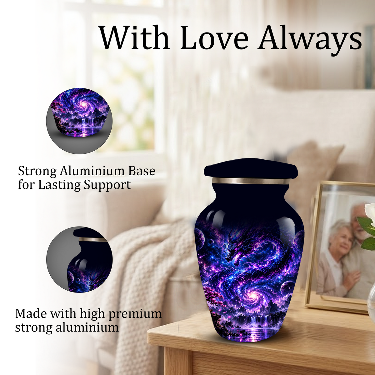 Dragon Cremation Urn for Ashes | Personalized Dragon Memorial Urn | Fantasy Dragon Adult Urn