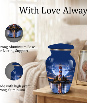 Lighthouse Adult Cremation Urn for Ashes | Ocean Memorial Urn | Personalized Adult Urn for Human Ashes