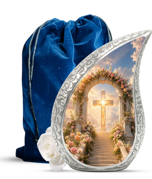 Heaven Cross Urn for Adult Ashes | Elegant Adult Cremation Urn for Human Ashes Memorial