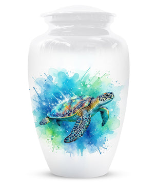 Turtle Urn for Human Ashes | Peaceful Turtle Adult Cremation Urn & Nature Memorial