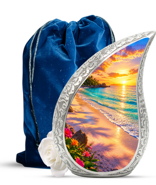 Ocean Beach Urn for Mom, Ocean Cremation Urn for Women | Keepsake Urn For Ashes